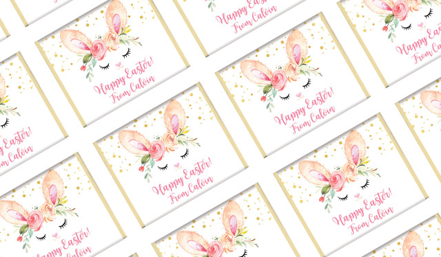 Bunny Face Easter Personalised Mini Chocolates