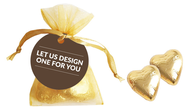 Let Us Design For You Organza Bag With Hearts