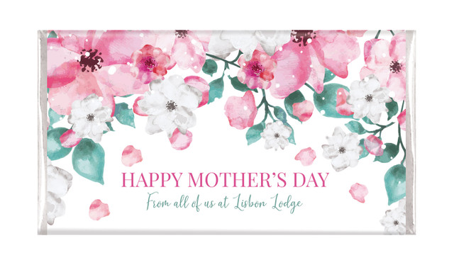 Falling Petals Mother's Day Personalised Chocolate Bars
