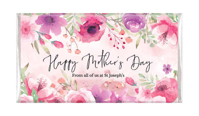 Floral Watercolour Mother's Day Personalised Chocolates