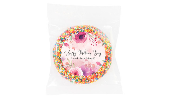 Floral Watercolour Mother's Day Personalised Chocolate Freckle