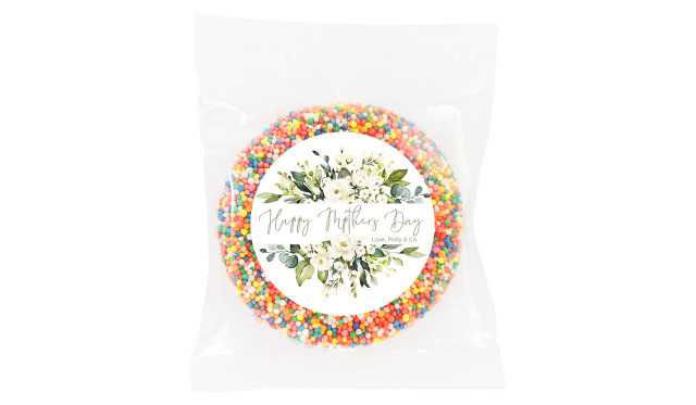 White Roses Mother's Day Personalised Chocolate Freckle