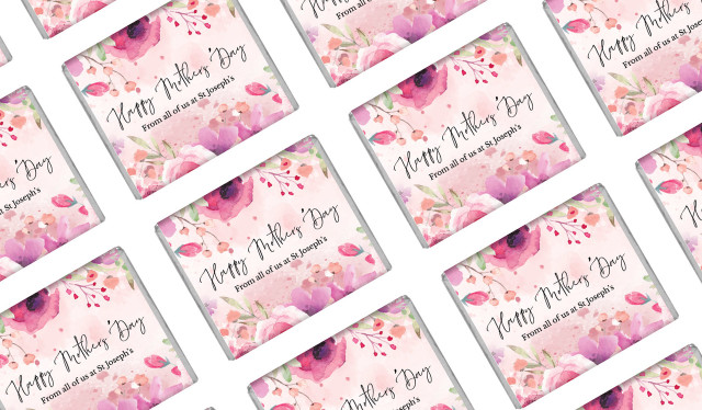 Floral Watercolour Mother's Day Custom Mini Chocolates