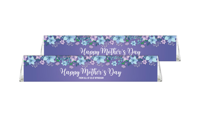 Dusk Flowers Personalised Toblerone Mother's Day Chocolates 50g
