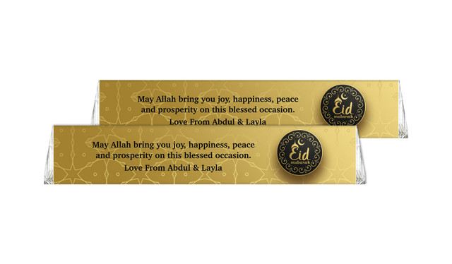 Gold Pattern Toblerone Eid Mubarak Chocolates 50g