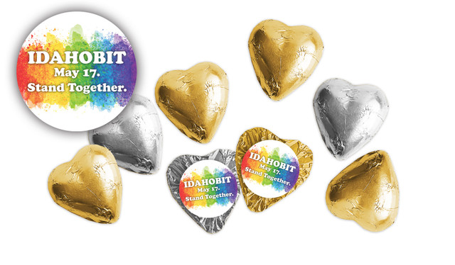 IDAHOBIT Personalised Foil Chocolate Hearts