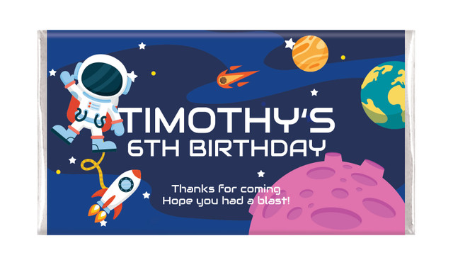 Astronaut Personalised Birthday Chocolate Bar