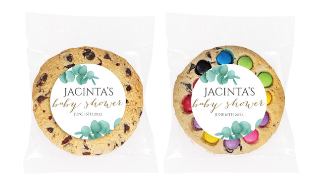Eucalyptus Leaves Baby Shower Cookie
