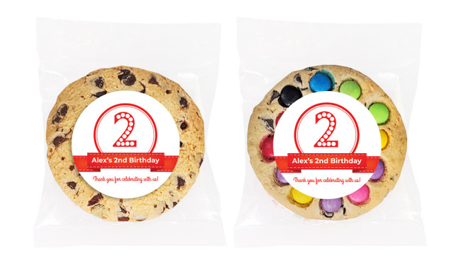 Number In Red Personalised Birthday Cookie