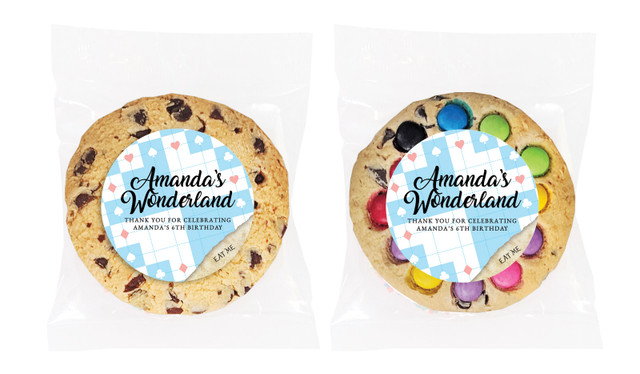 Alice In Wonderland Personalised Birthday Cookie