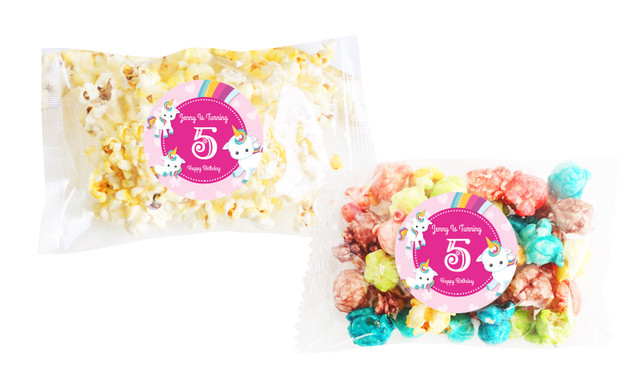 Unicorn Trio Popcorn Bags With Personalisation