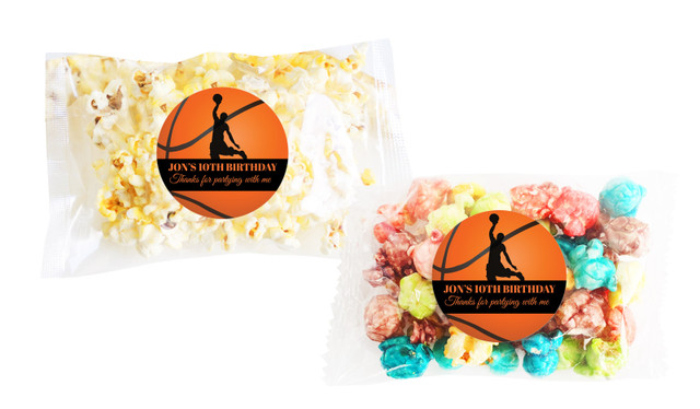 Basketball Birthday Popcorn Bags With Personalisation