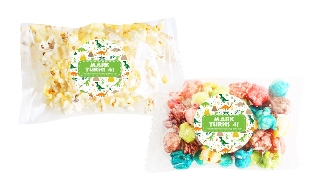 Dinosaur Background Popcorn Bags With Personalisation