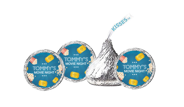 Movie Night Personalised Birthday Hershey's Kisses