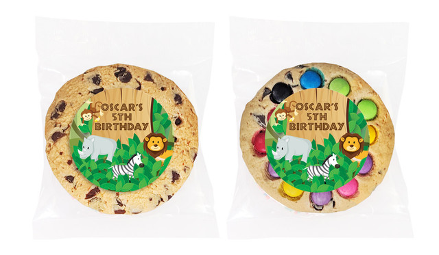 Jungle Animals Personalised Birthday Cookie