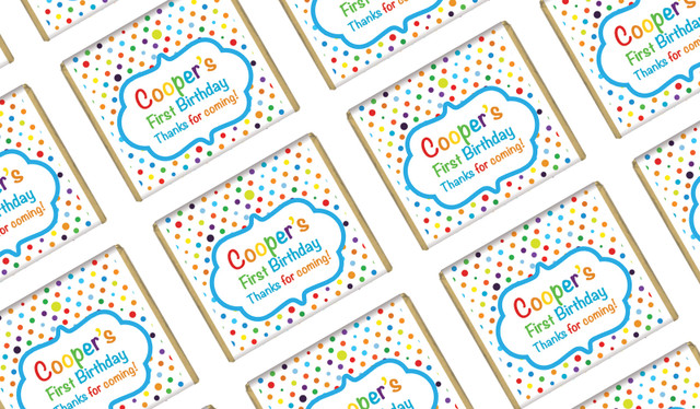 Happy Dots Personalised Birthday Mini Chocolates