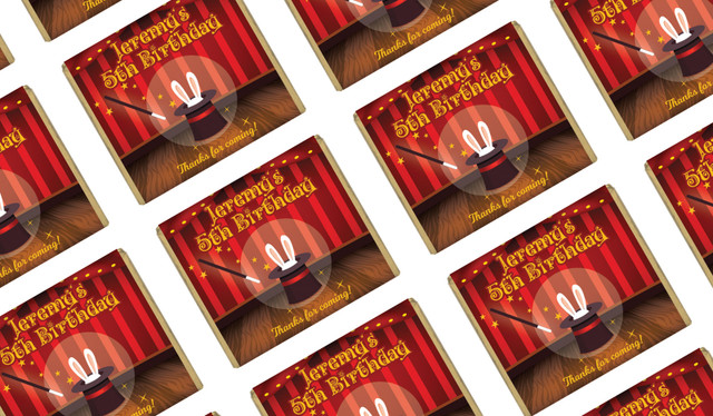Magician Personalised Birthday Mini Chocolates