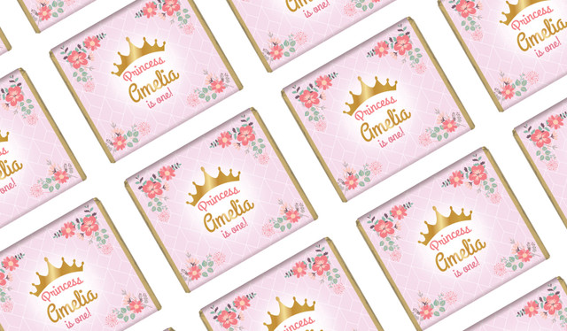 Princess Tiara Custom Birthday Mini Chocolates