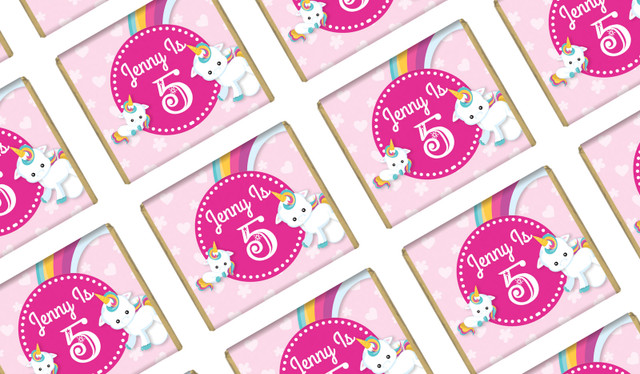 Unicorn Trio Custom Birthday Mini Chocolates