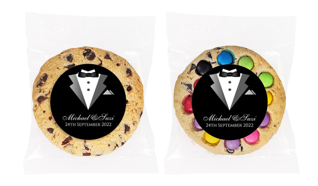 Groom And Bride Suit Personalised Cookie