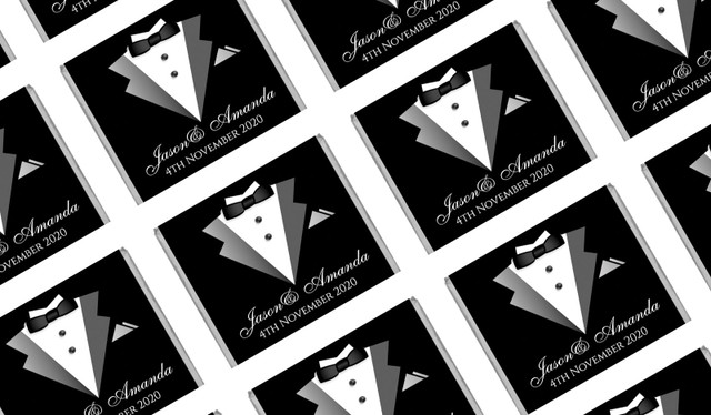 Bride And Groom Suit Wedding Mini Chocolates