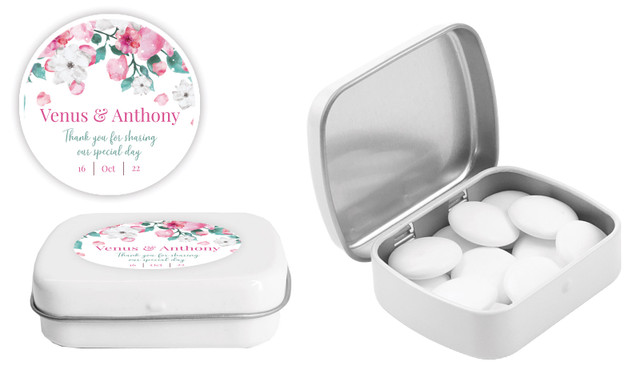 Falling Petals Personalised Mint Tin