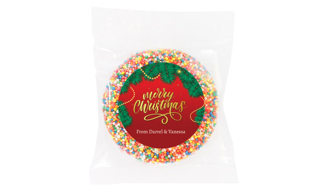 Red Festive Custom Christmas Giant Chocolate Freckle