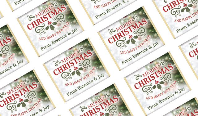 Bokeh Tree Personalised Christmas Mini Chocolates