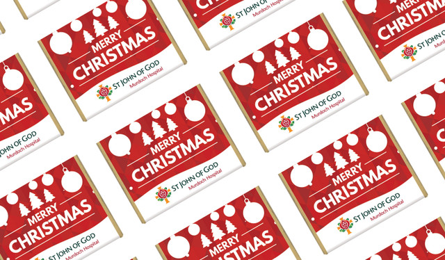 Corporate Personalised Christmas Mini Chocolates
