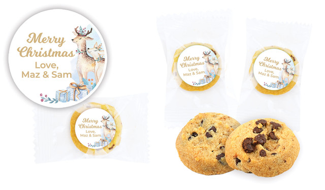 Deer Watercolour Bite-Size Personalised Cookie 5g