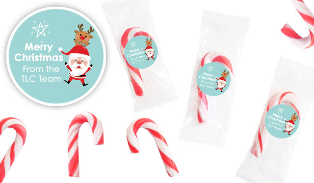 Piggy Back Personalised Mini Candy Canes