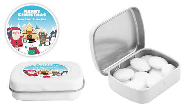 At The North Pole Christmas Personalised Mint Tin