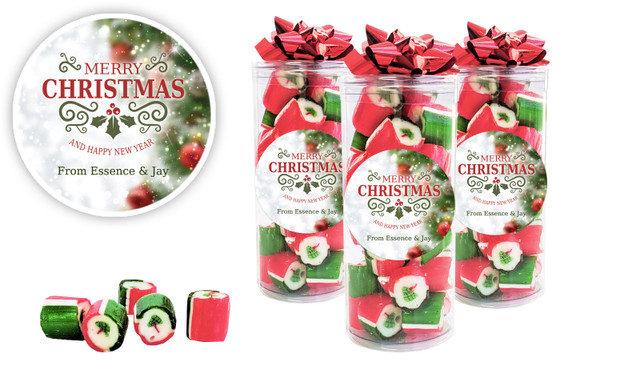 Bokeh Tree Personalised Custom Rock Candy Tube