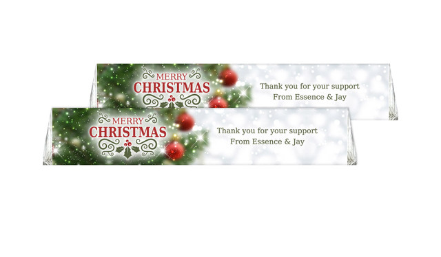 Bokeh Tree Custom Christmas Toblerone Bar 50g