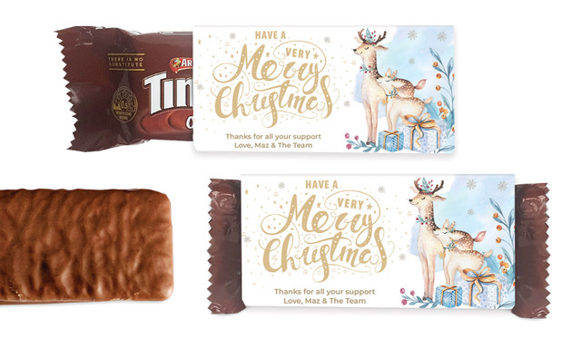 Deer Watercolour Individual TimTam TM (Box Of 150)