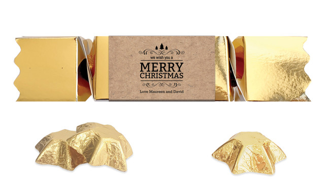 Merry Christmas On Kraft Personalised Christmas Bon Bon
