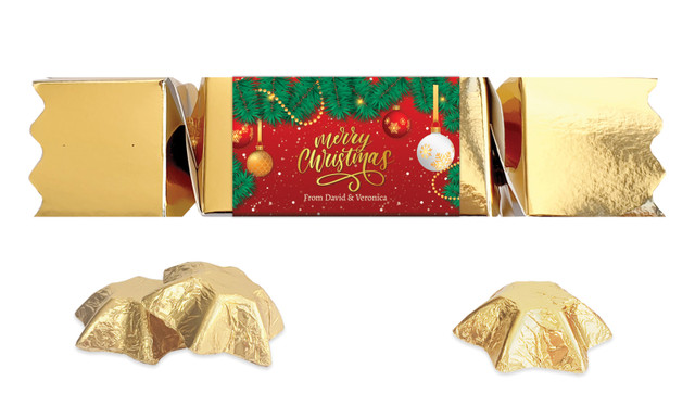 Red Festive Personalised Christmas Bon Bon