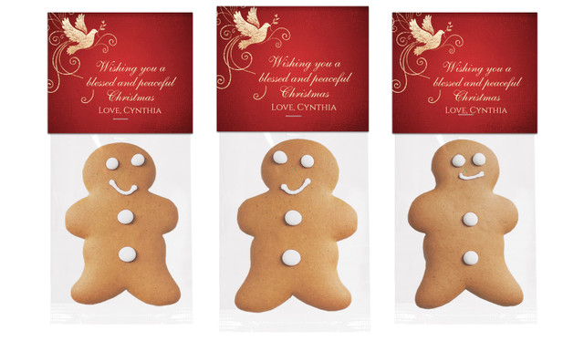 Dove In Gold Gingerbread Man With Topper
