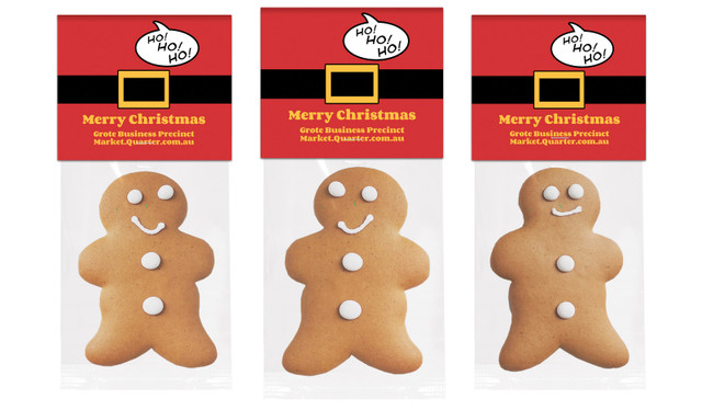 Santa Belt Gingerbread Man With Topper
