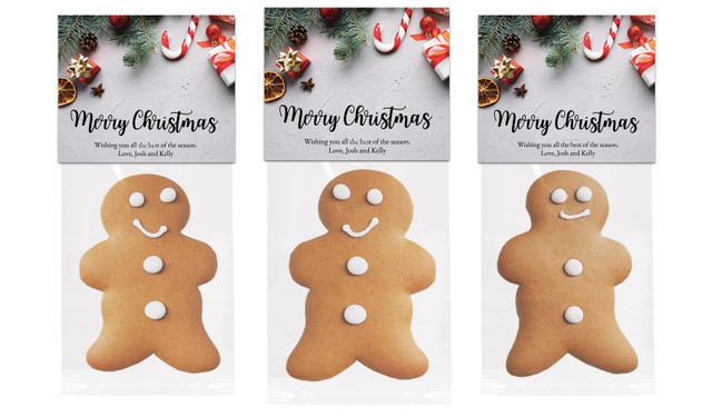 Christmas Background Gingerbread Man With Topper