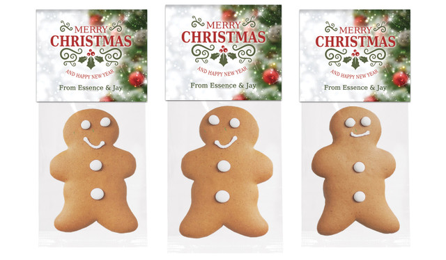 Bokeh Tree Gingerbread Man With Topper