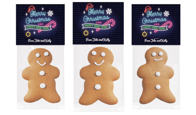 Neon Gingerbread Man With Topper