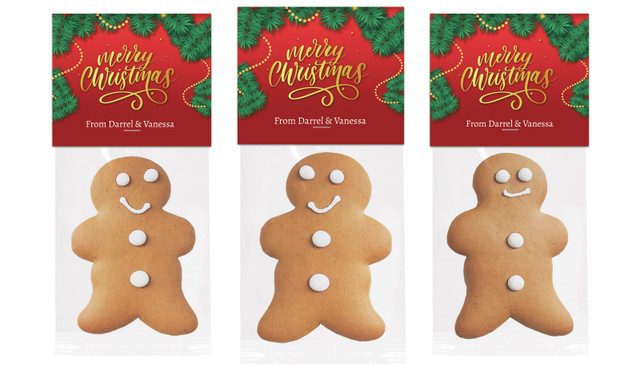 Red Festive Gingerbread Man With Topper