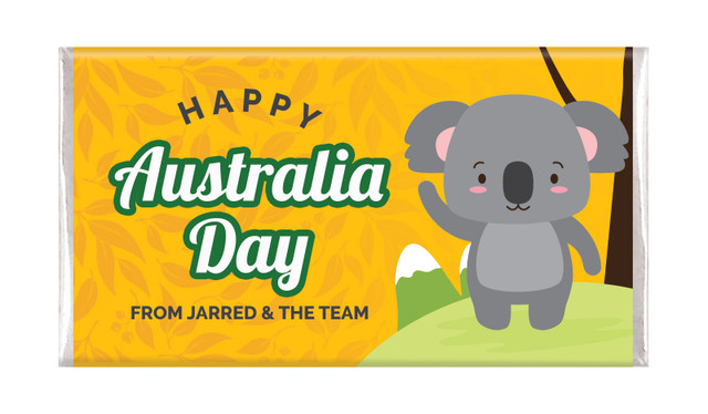 Cute Koala Australia Day Personalised Chocolates