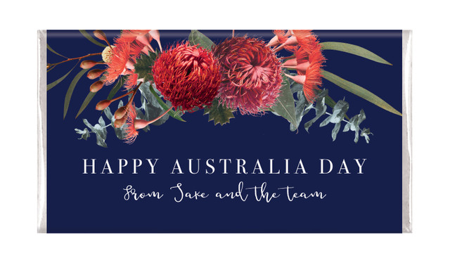 Native Flowers Australia Day Personalised Chocolates