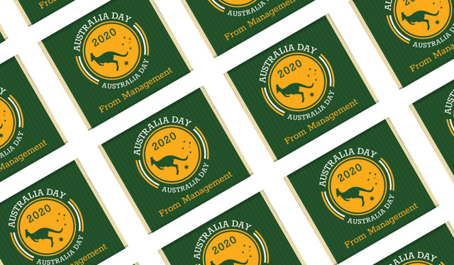 Australia Day Emblem Mini Chocolates