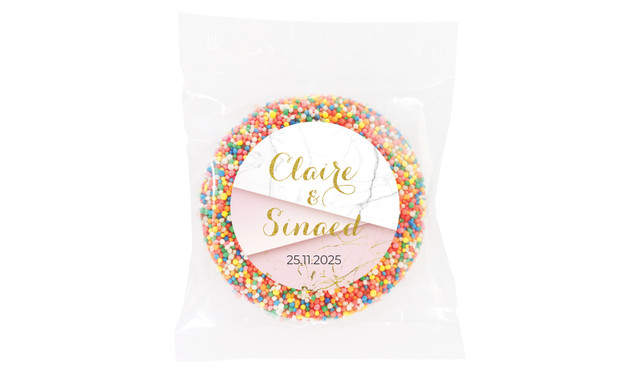 Pink And Marble Wedding Theme Personalised Giant Freckle