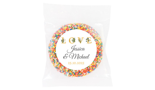 L-O-V-E Flowers Wedding Theme Personalised Giant Freckle