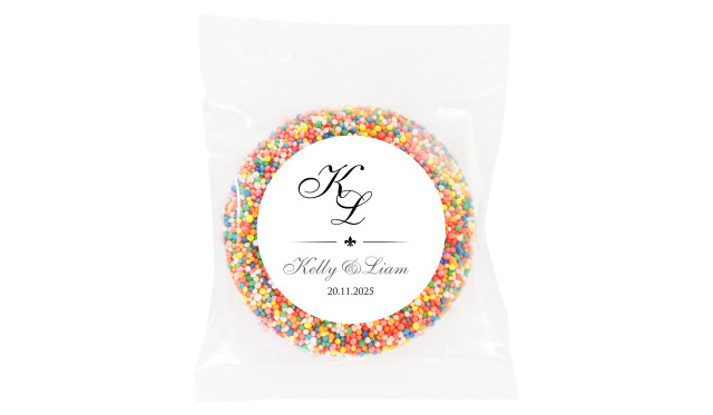 Initials Wedding Personalised Giant Chocolate Freckles
