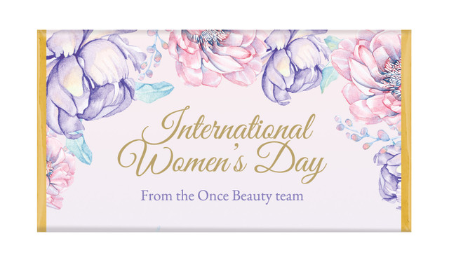Lilac International Womens Day Personalised Chocolate Bar